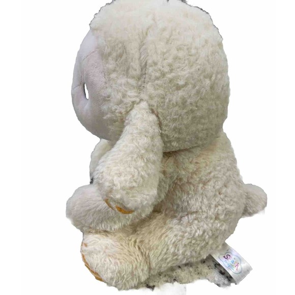 Spark Create Cream Baby Lamb Rattle Crinkle Ears Soft Eyes Stuffed Plush Toy 10" - Picture 5 of 11